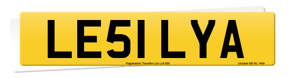 Registration number LE51 LYA